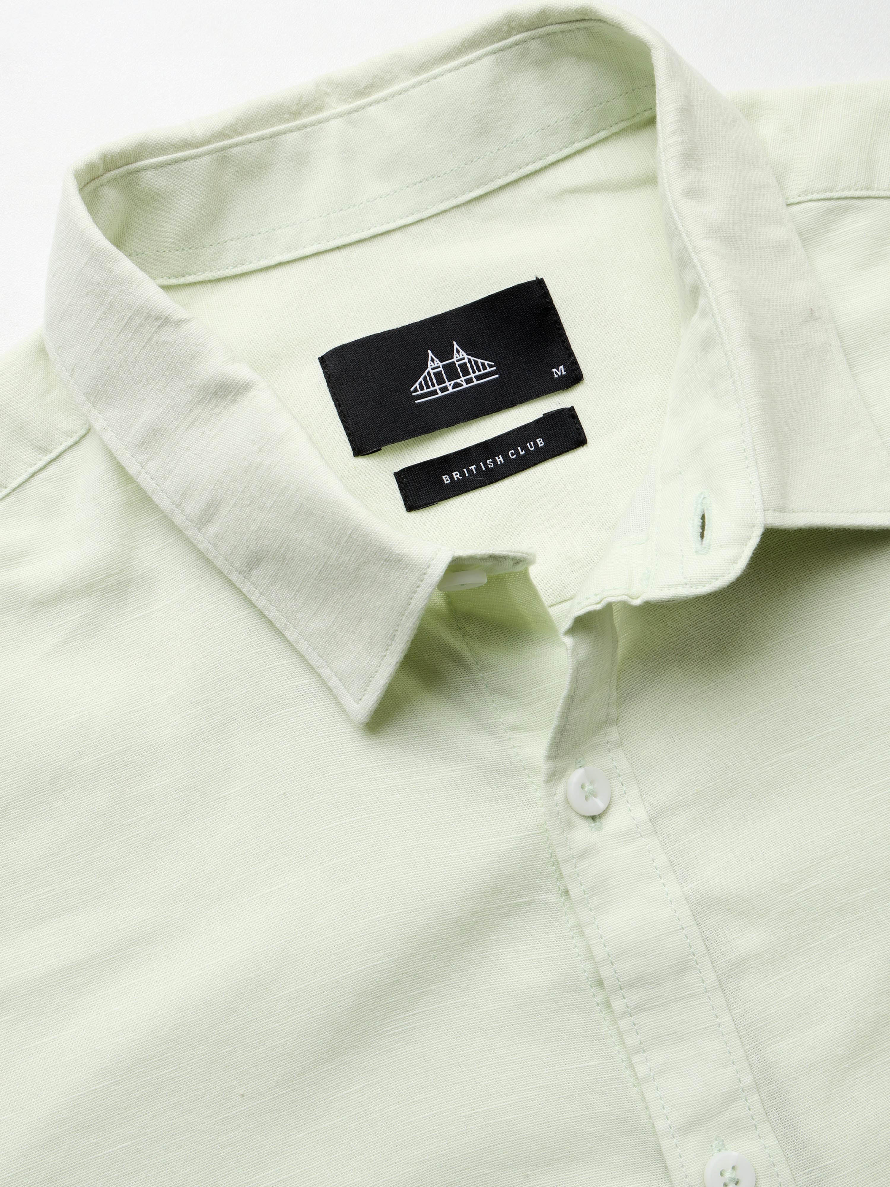 Men's Slub Slim Fit Solid Shirt