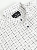 Men Smart Slim Fit Windowpane Checks Checked Casual Shirt