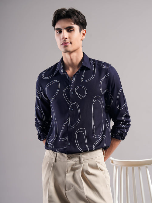 Smart Slim Fit Printed Casual Shirt