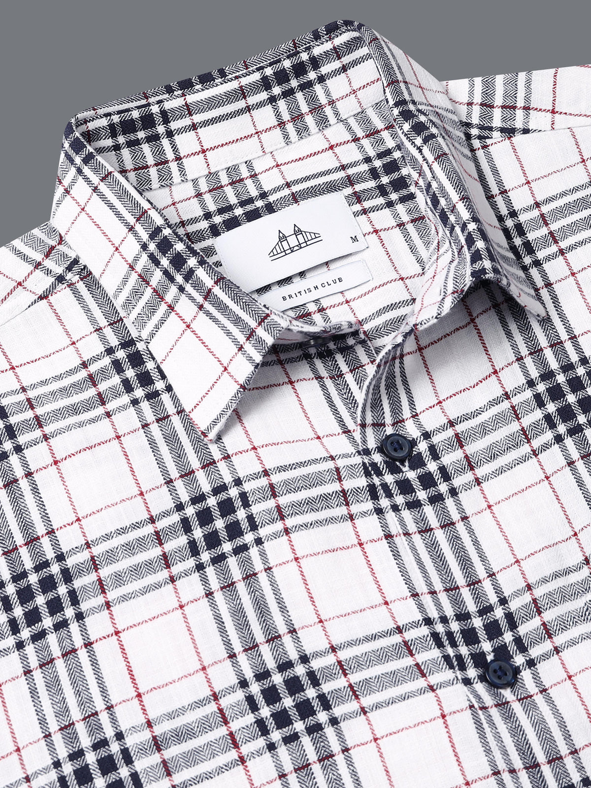 Men Herringbone Checks Shirts