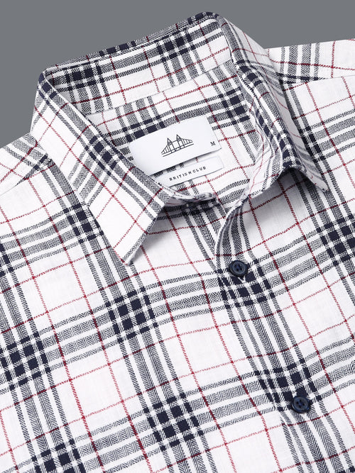Men Herringbone Checks Shirts