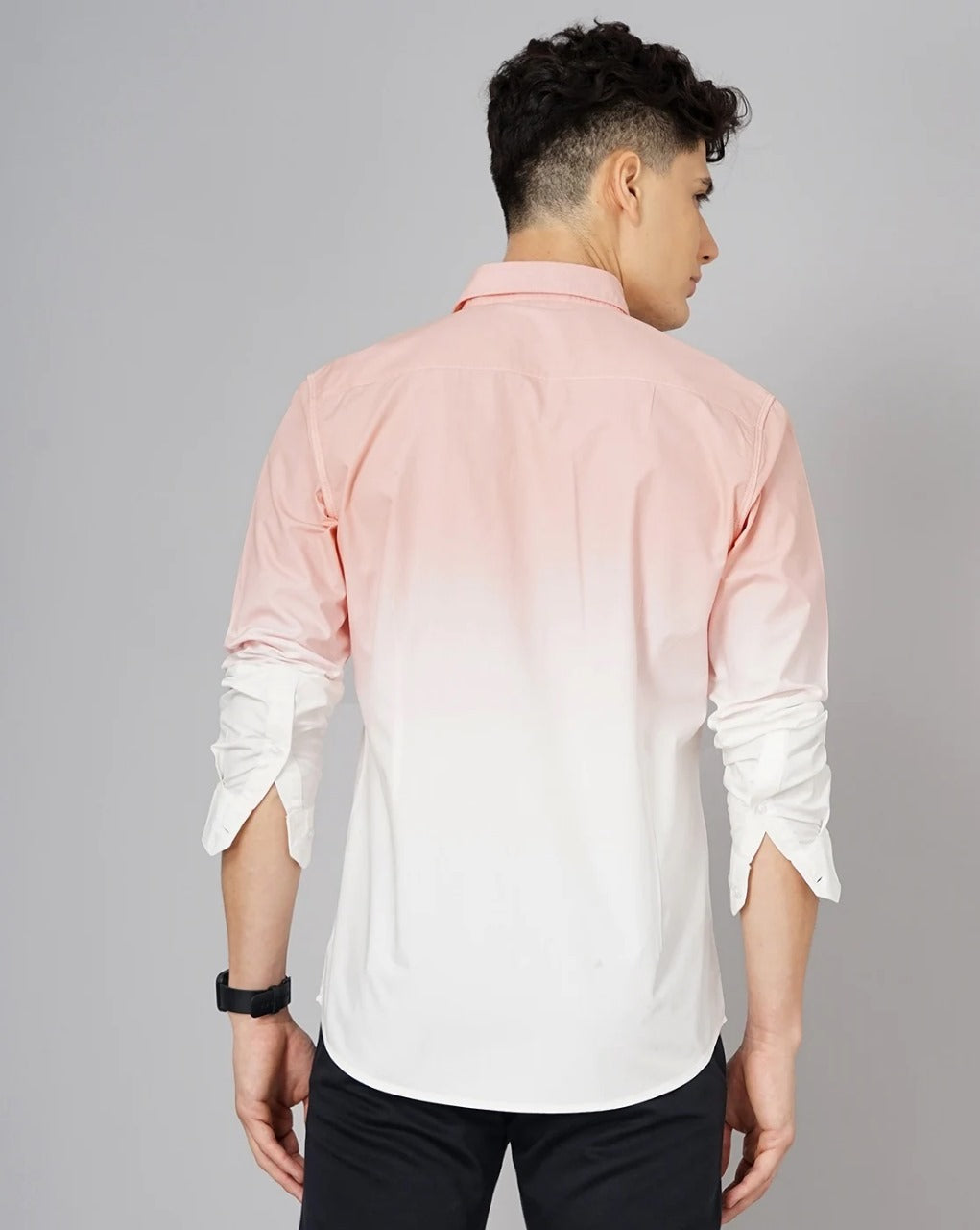 Men Ombre-Dyed Slim Fit Shirt