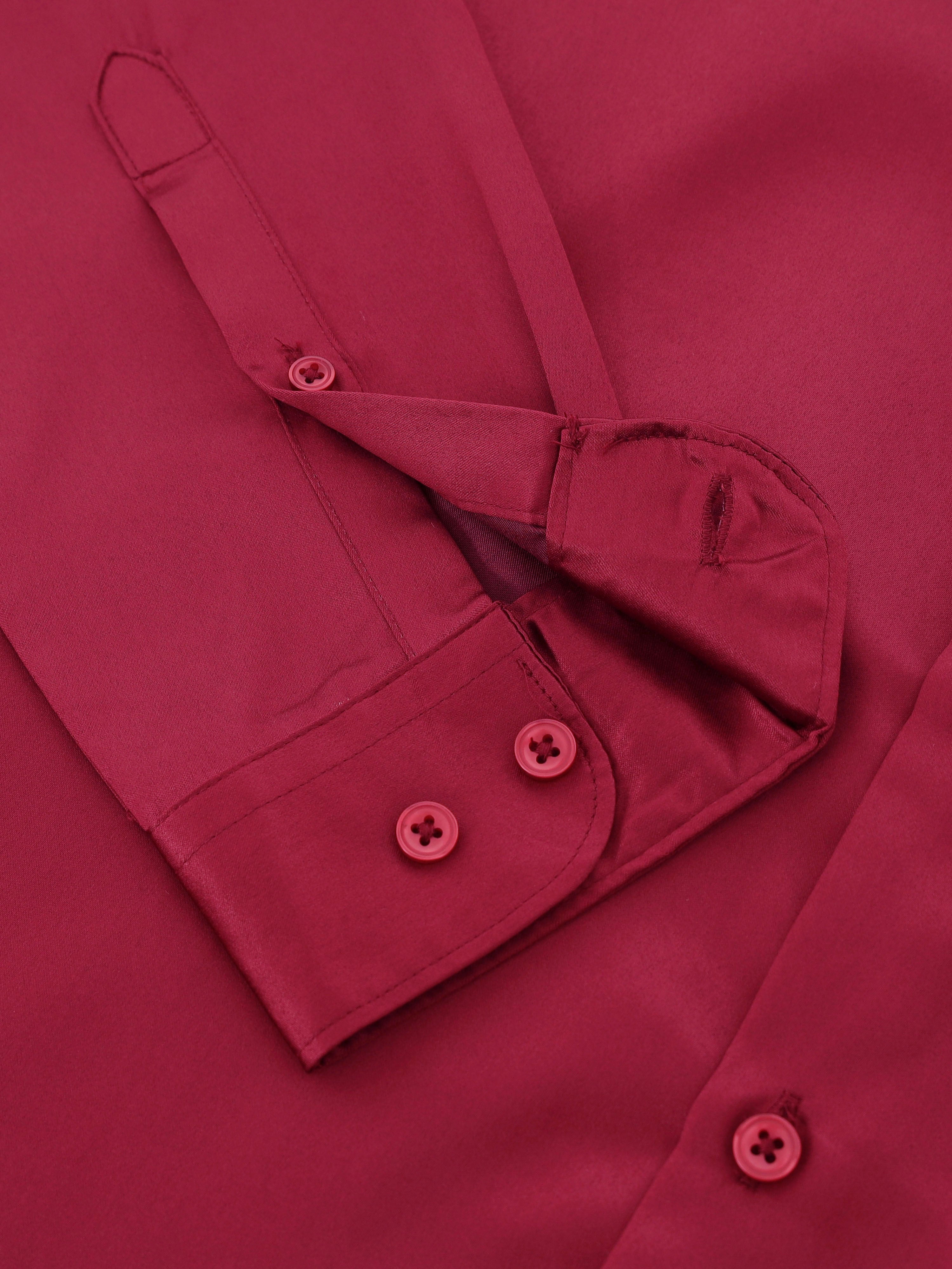 Men Spread Collar Smart Slim Fit Casual Shirt