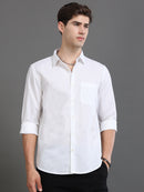 Men Smart Cotton Linen Slim Fit Shirt