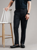 Men Tailored Straight Fit Low-Rise Trousers