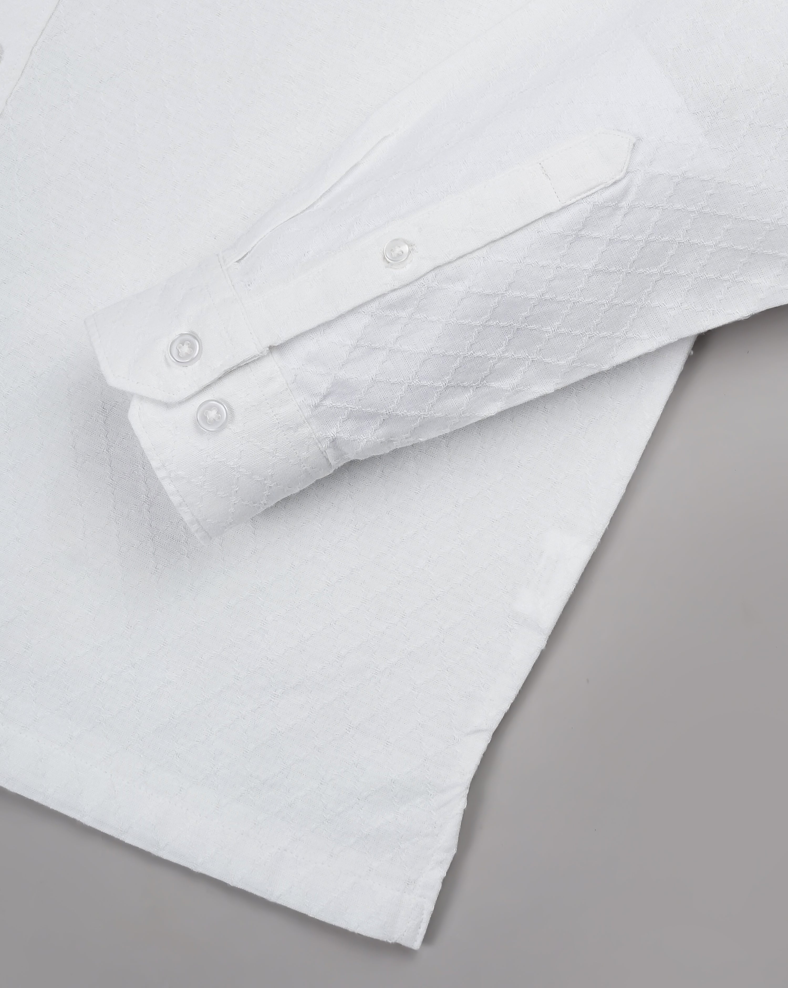 MEN'S SELF DESIGN REGULAR FIT SHIRT