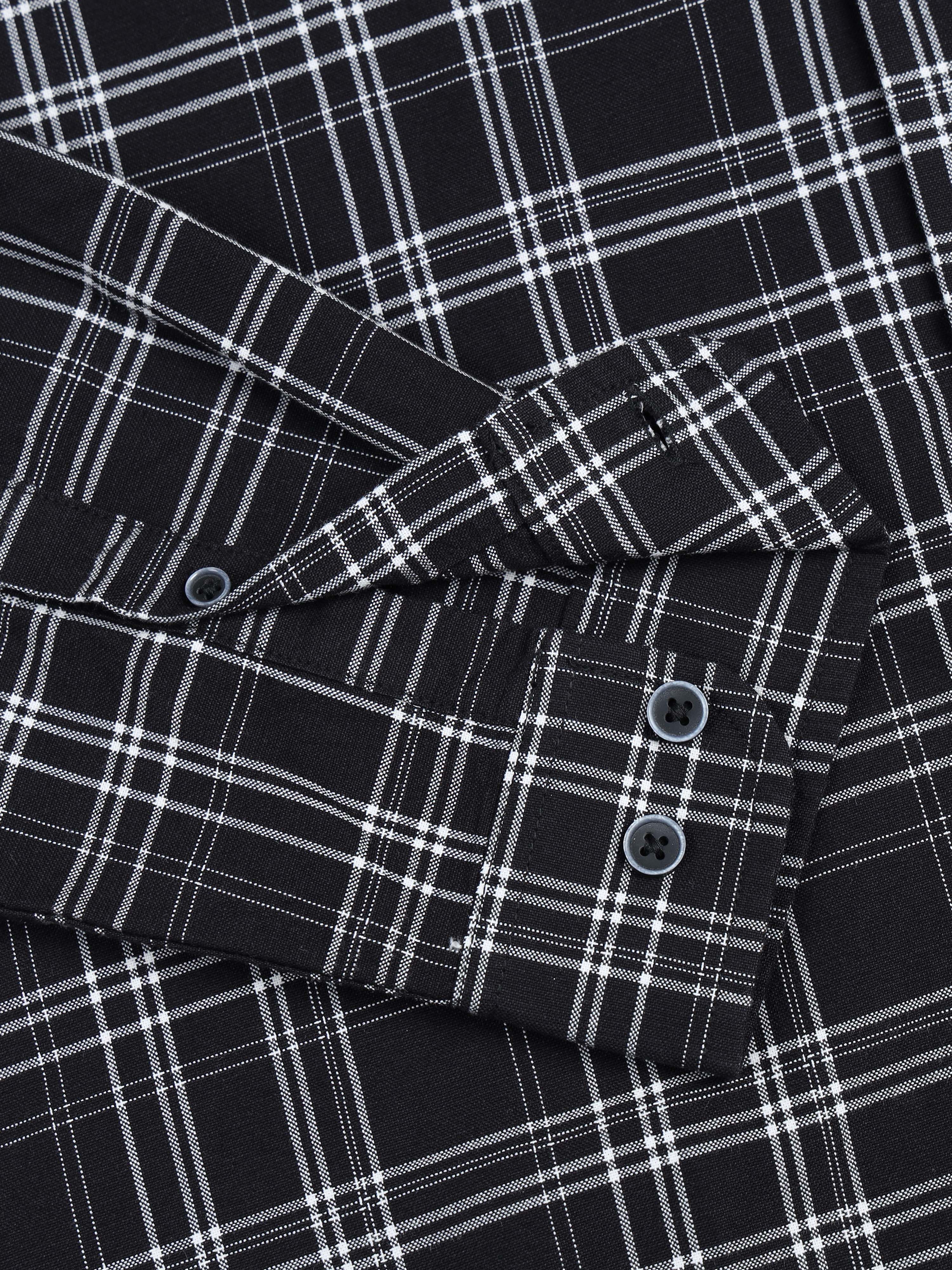 Men's Premium Oxford Black Checks Shirt