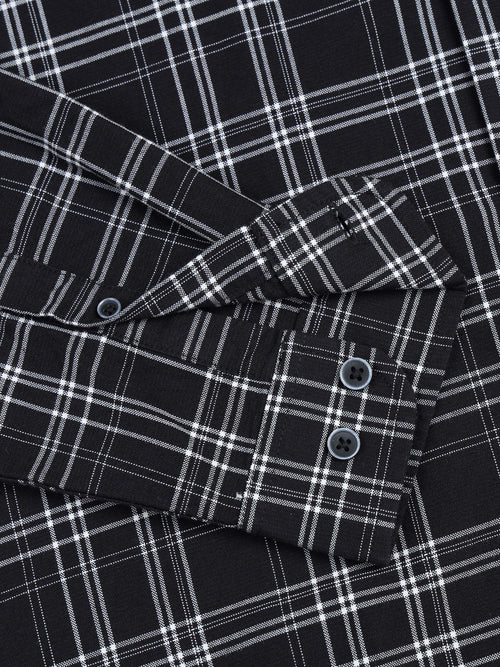 Men's Premium Oxford Black Checks Shirt