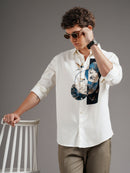 Men Smart Slim Fit Printed Casual Shirt