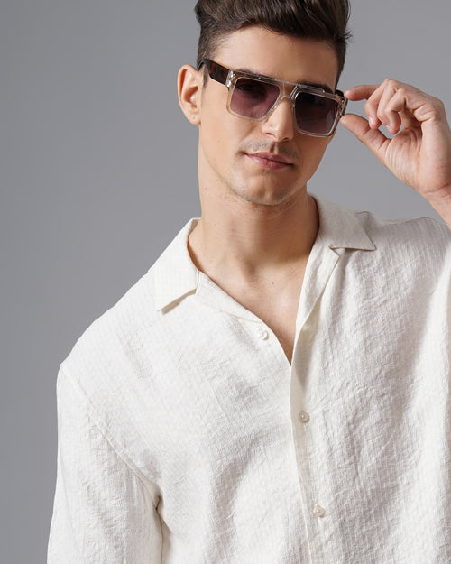 MEN'S SELF DESIGN SHIRT