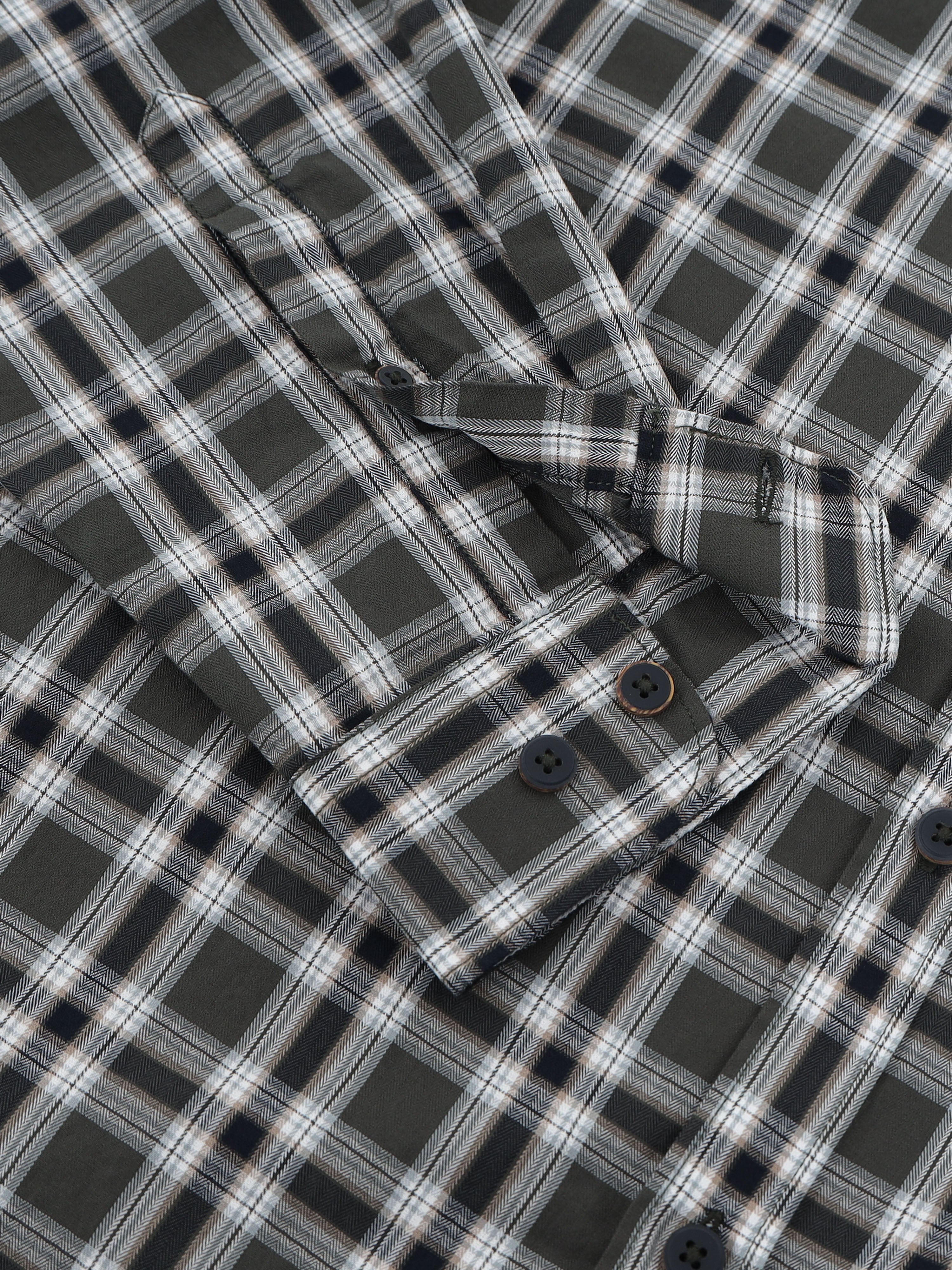 Men Smart Slim Fit Checked Casual Shirt