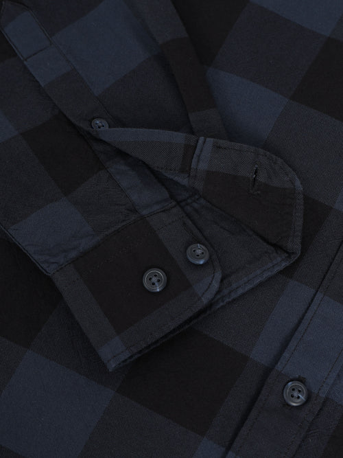 Men Smart Slim Fit Buffalo Checks Checked Casual Shirt