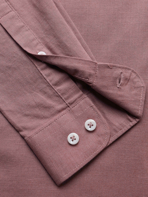 Men's Slub Slim Fit Solid Shirt