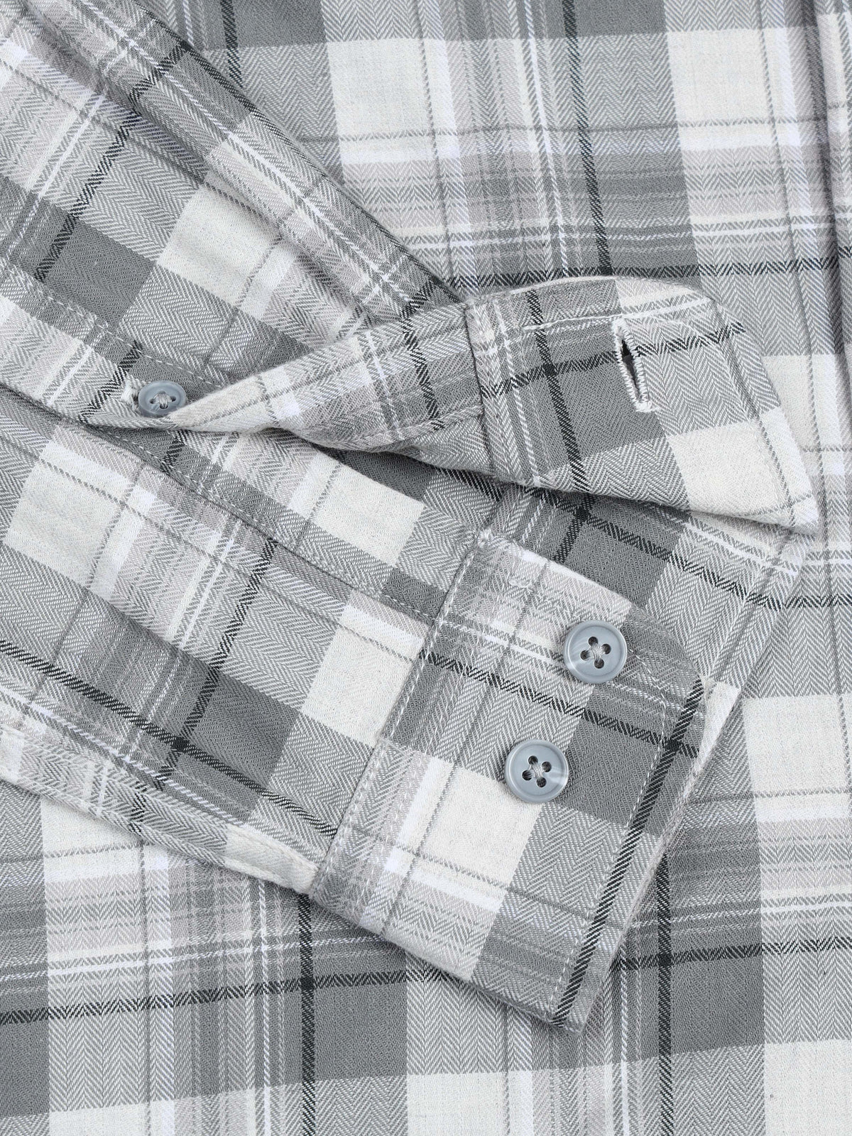 Men's Melange Twill Green Checks Shirts