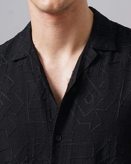 MEN'S SELF DESIGN SHIRT