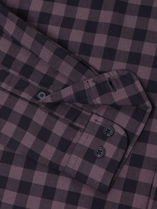 Men Smart Slim Fit Gingham Checks Checked Casual Shirt