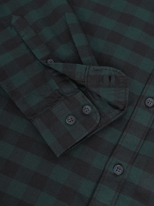 Men Smart Slim Fit Buffalo Checks Checked Casual Shirt