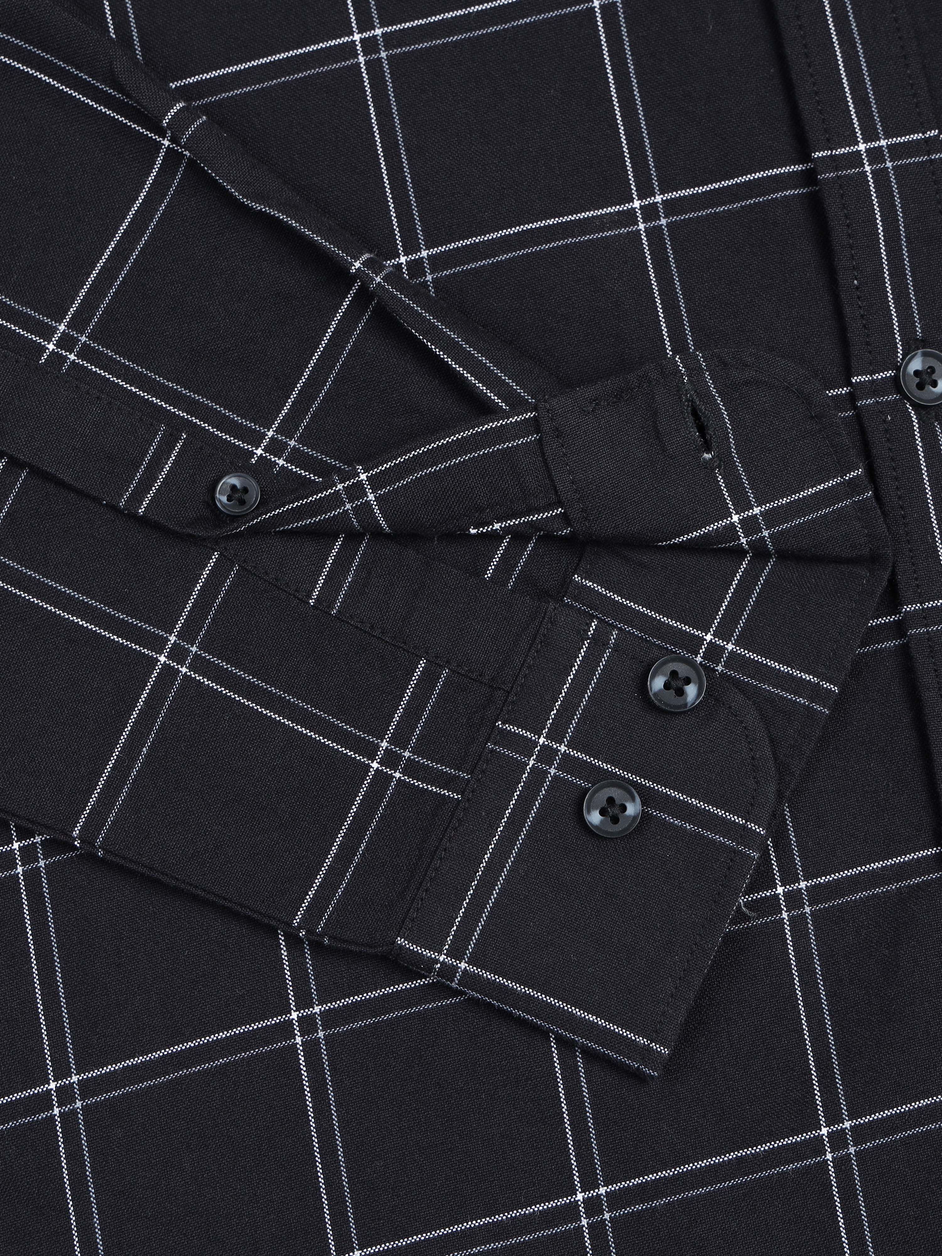 Men's Premium Oxford Black Checks Shirt