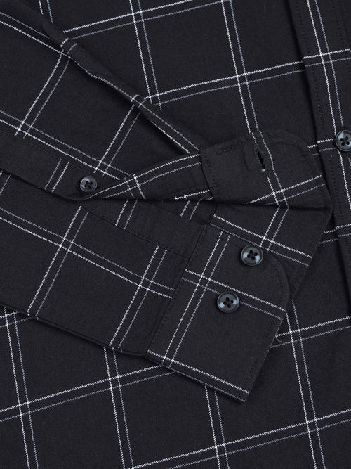 Men's Premium Oxford Black Checks Shirt