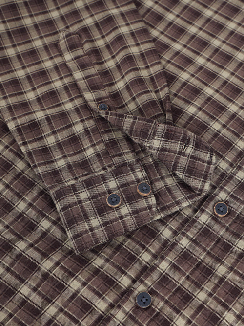 Men Smart Slim Fit Tartan Checks Checked Casual Shirt