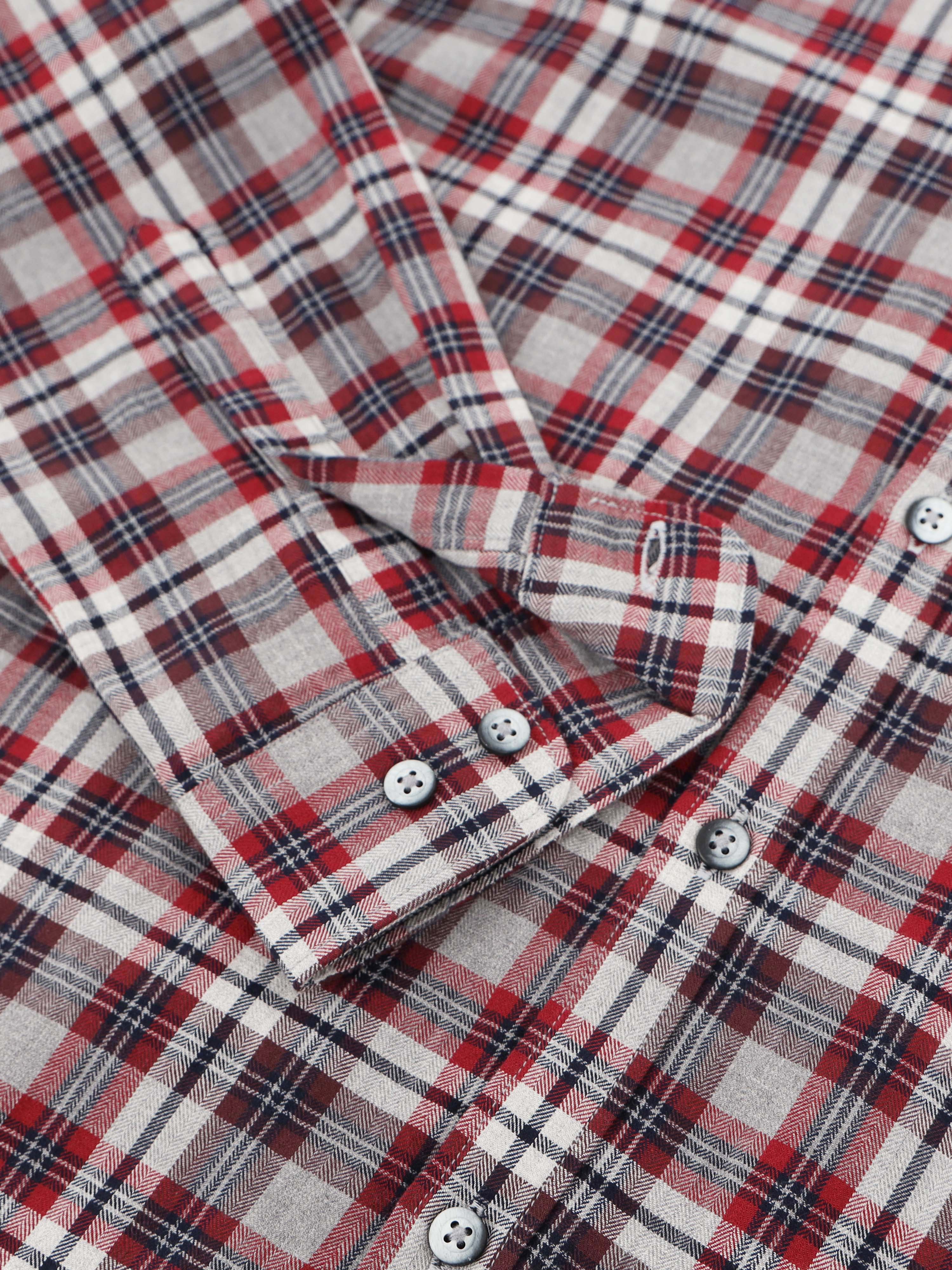 Men Smart Slim Fit Tartan Checks Checked Shirt