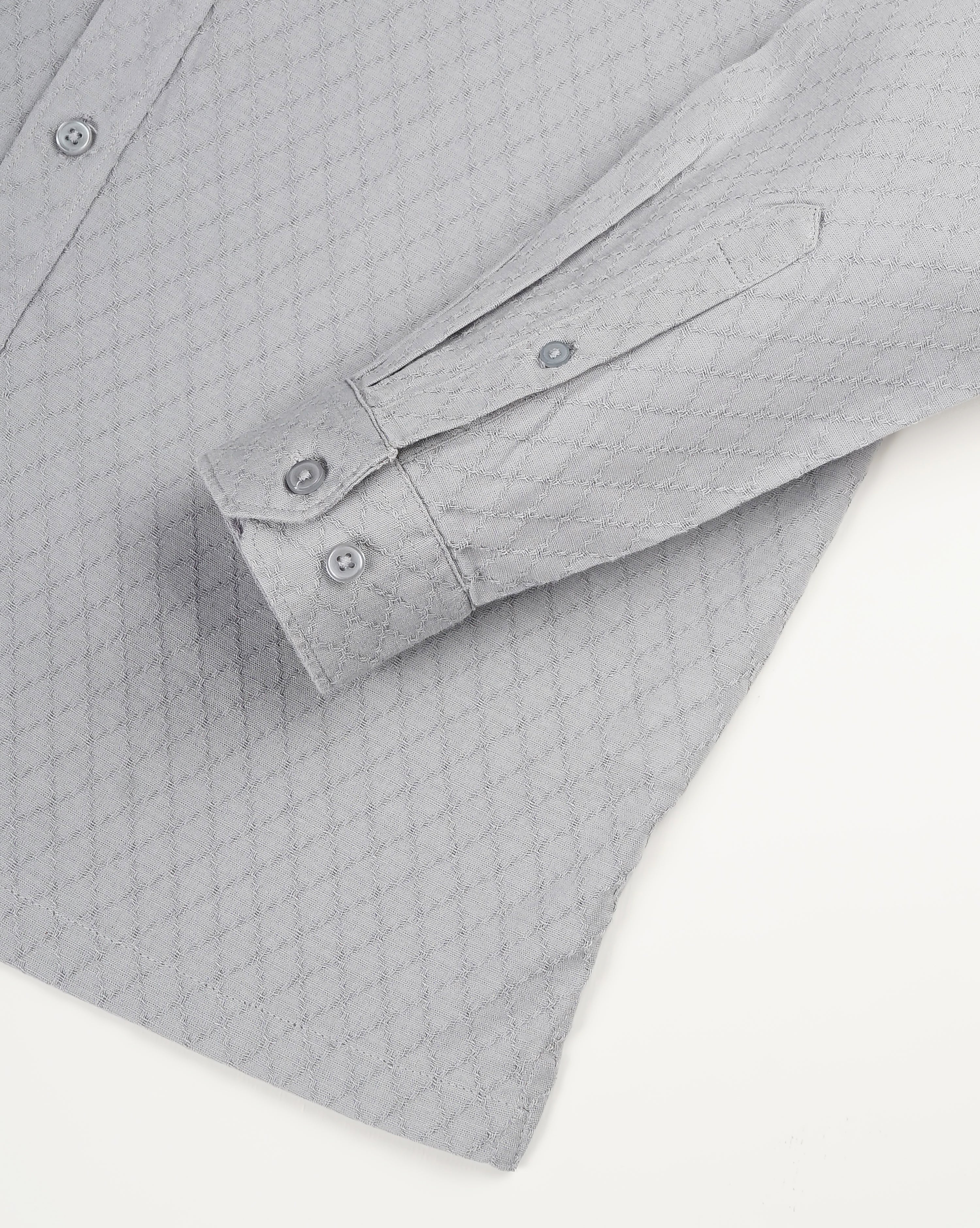 MEN'S SELF DESIGN REGULAR FIT SHIRT