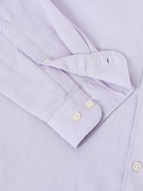 Men Smart Cotton Linen Slim Fit Shirt