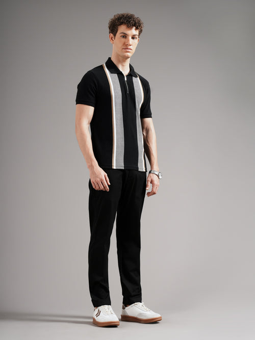 Men Tailored Low-Rise Chinos Trousers