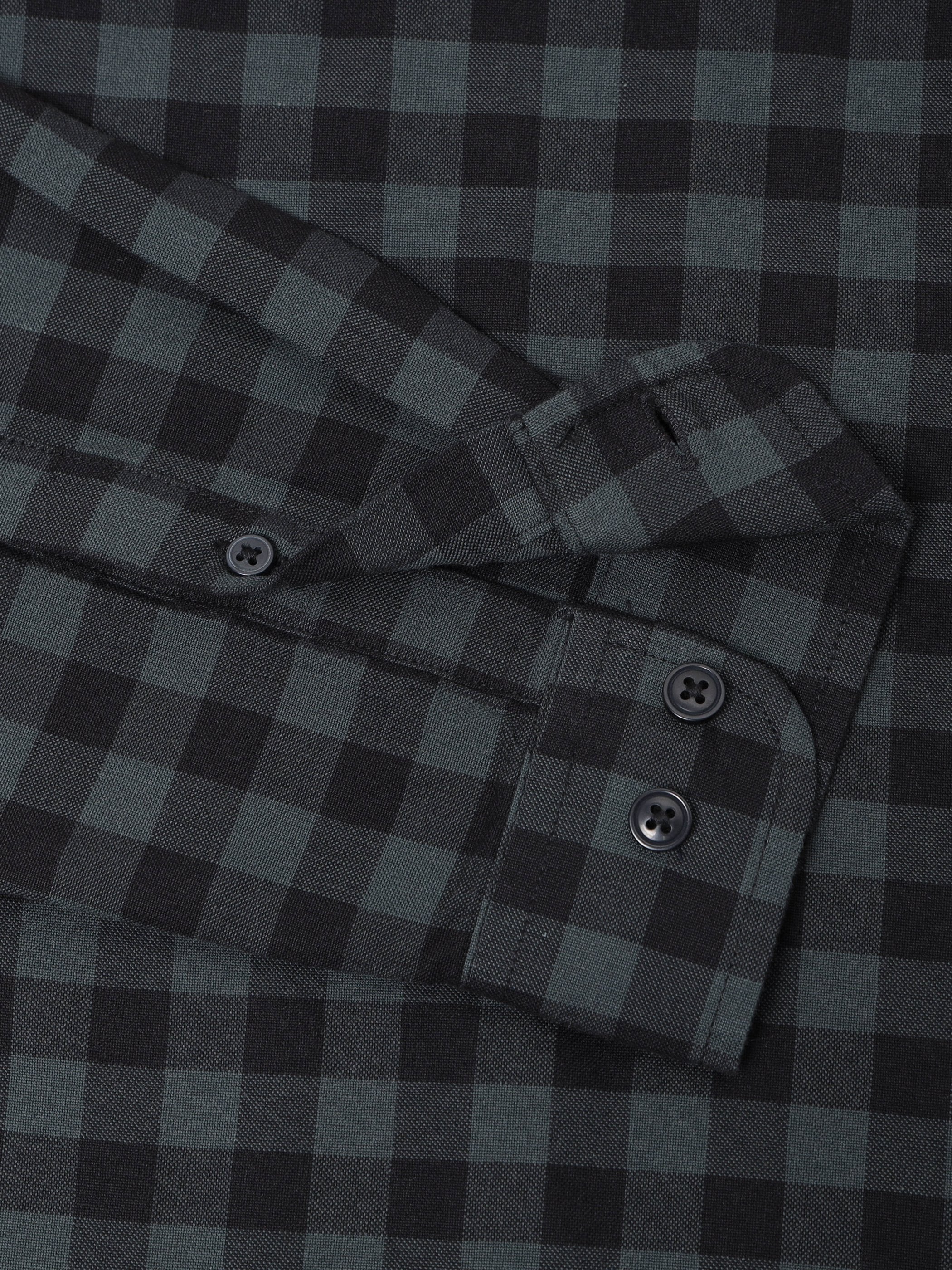 Men Smart Slim Fit Buffalo Checks Checked Casual Shirt