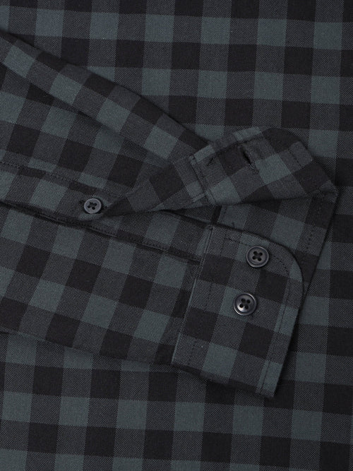 Men Smart Slim Fit Buffalo Checks Checked Casual Shirt