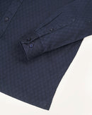 MEN'S SELF DESIGN REGULAR FIT SHIRT