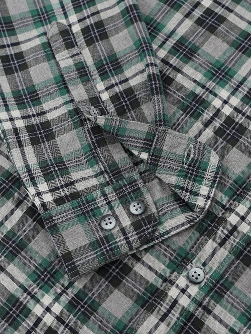Men Smart Slim Fit Tartan Checks Checked Casual Shirt