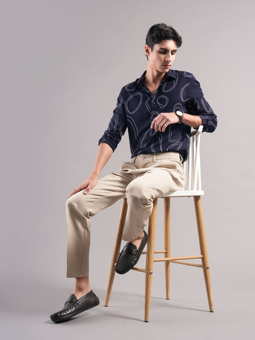 Smart Slim Fit Printed Casual Shirt