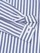 Men Stripes Navy Shirts
