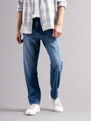 Men Smart Slim Fit Mid-Rise Light Fade Jeans