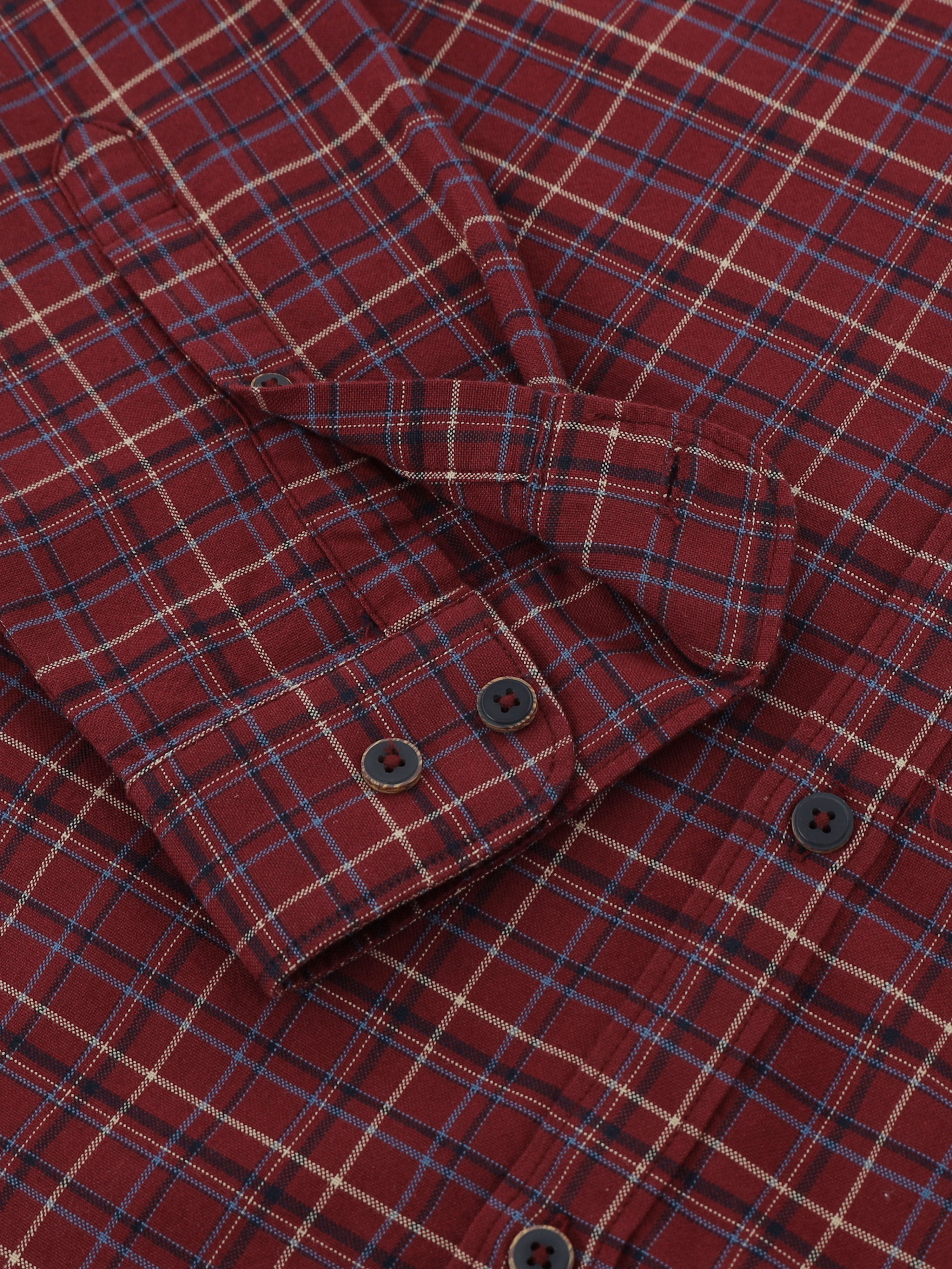 Men Smart Slim Fit Tartan Checks Checked Casual Shirt