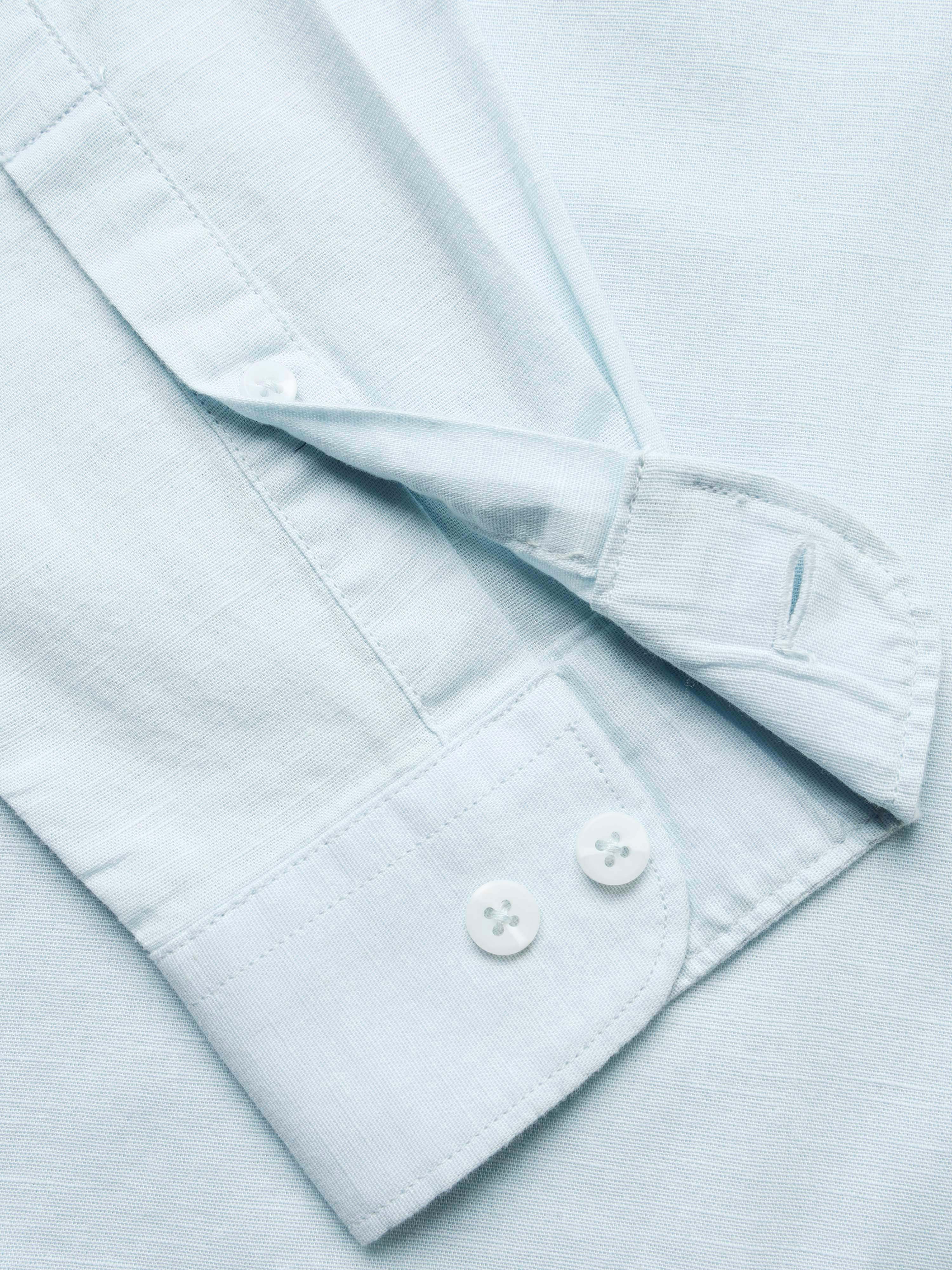 Men's Slub Slim Fit Solid Shirt