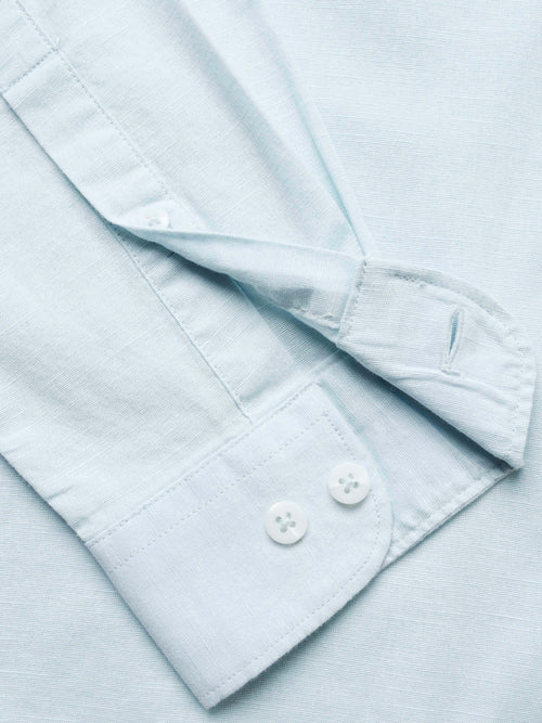 Men's Slub Slim Fit Solid Shirt