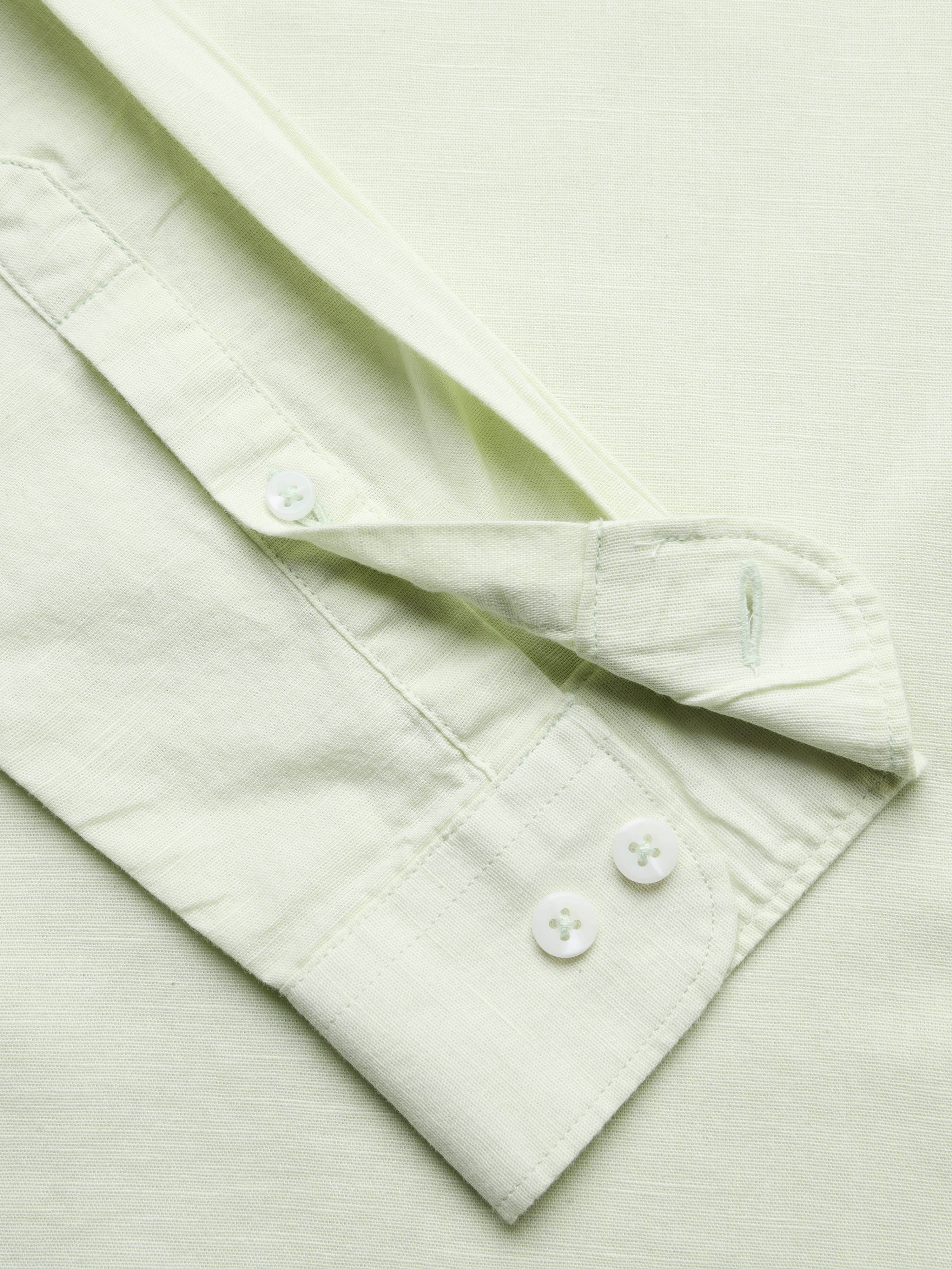 Men's Slub Slim Fit Solid Shirt