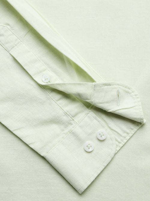 Men's Slub Slim Fit Solid Shirt