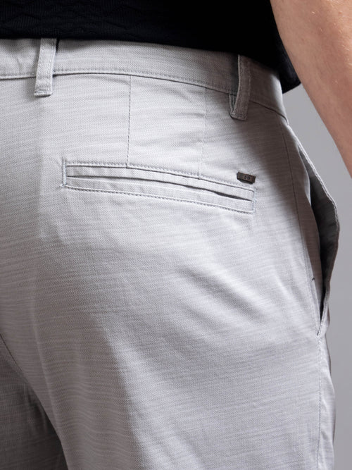 Men Solid Comfort Slim Fit Low-rise Cotton Chinos Trousers