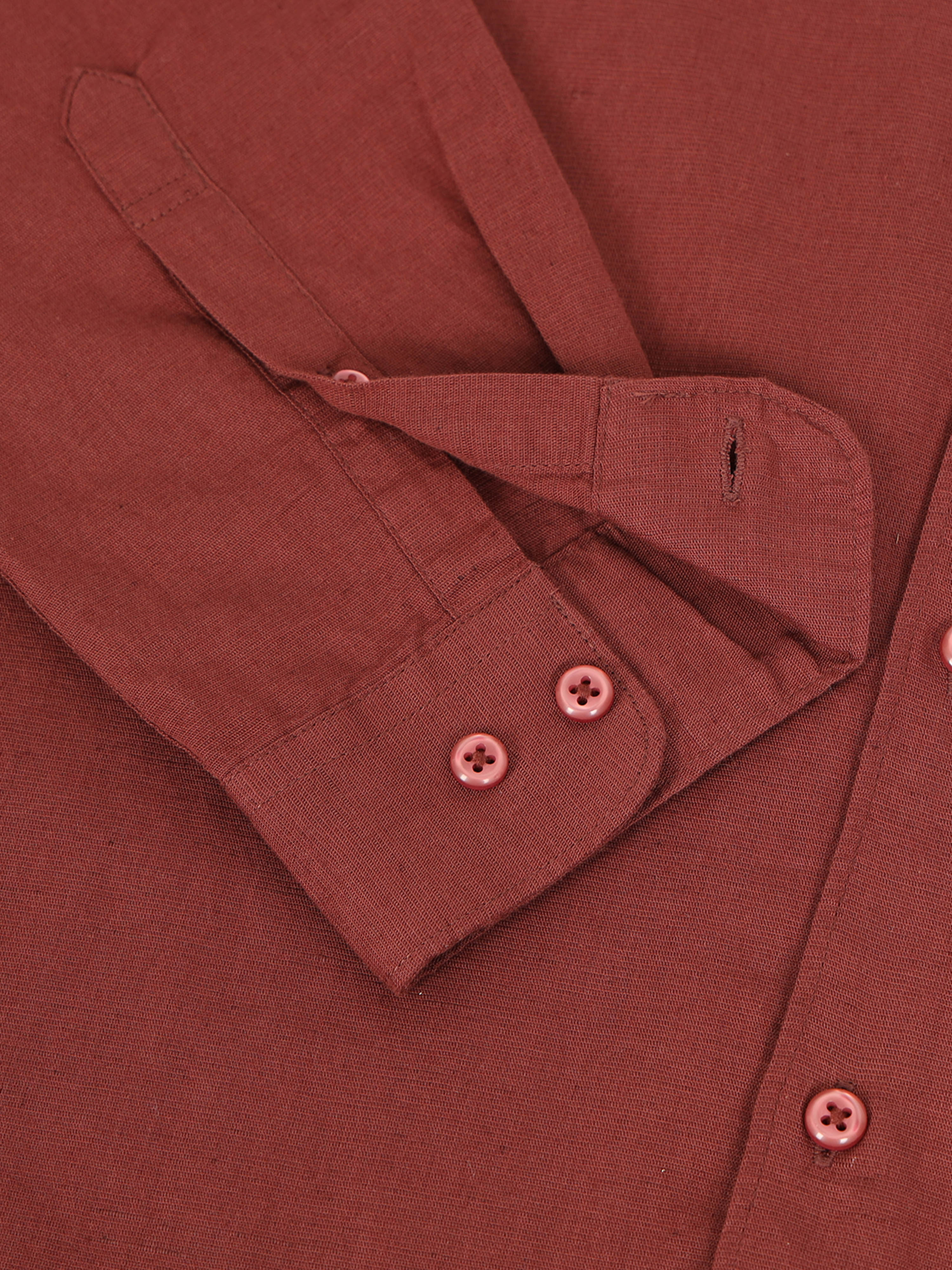 Men Smart Cotton Linen Slim Fit Shirt