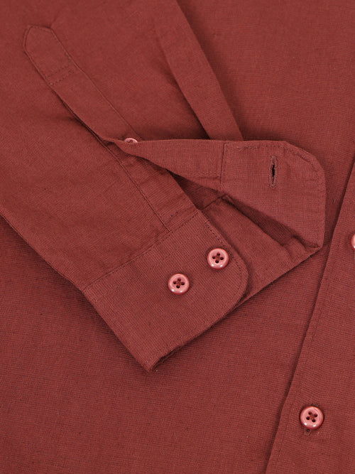 Men Smart Cotton Linen Slim Fit Shirt