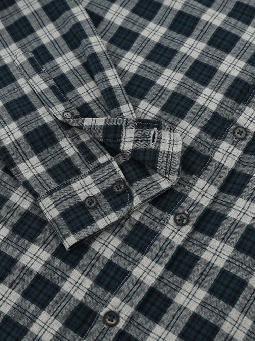 Men Smart Slim Fit Tartan Checks Checked Casual Shirt