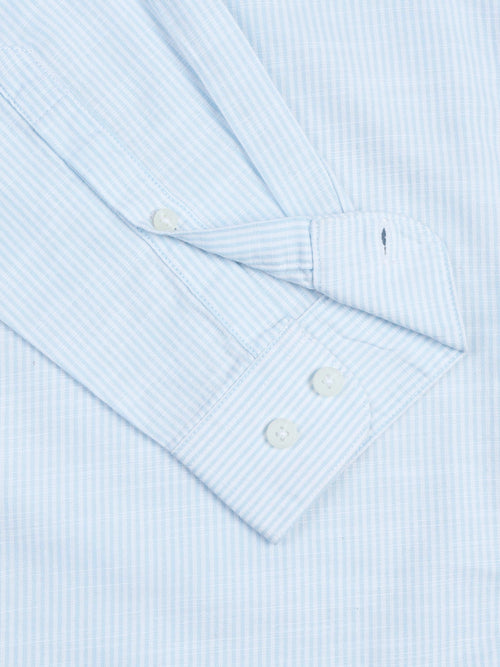 Men Stripes Blue Shirts
