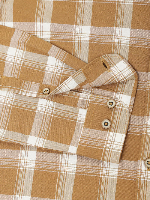 Men Smart Slim Fit Checked Casual Shirt