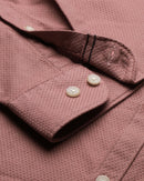 mauve Self Design Dobby Shirt