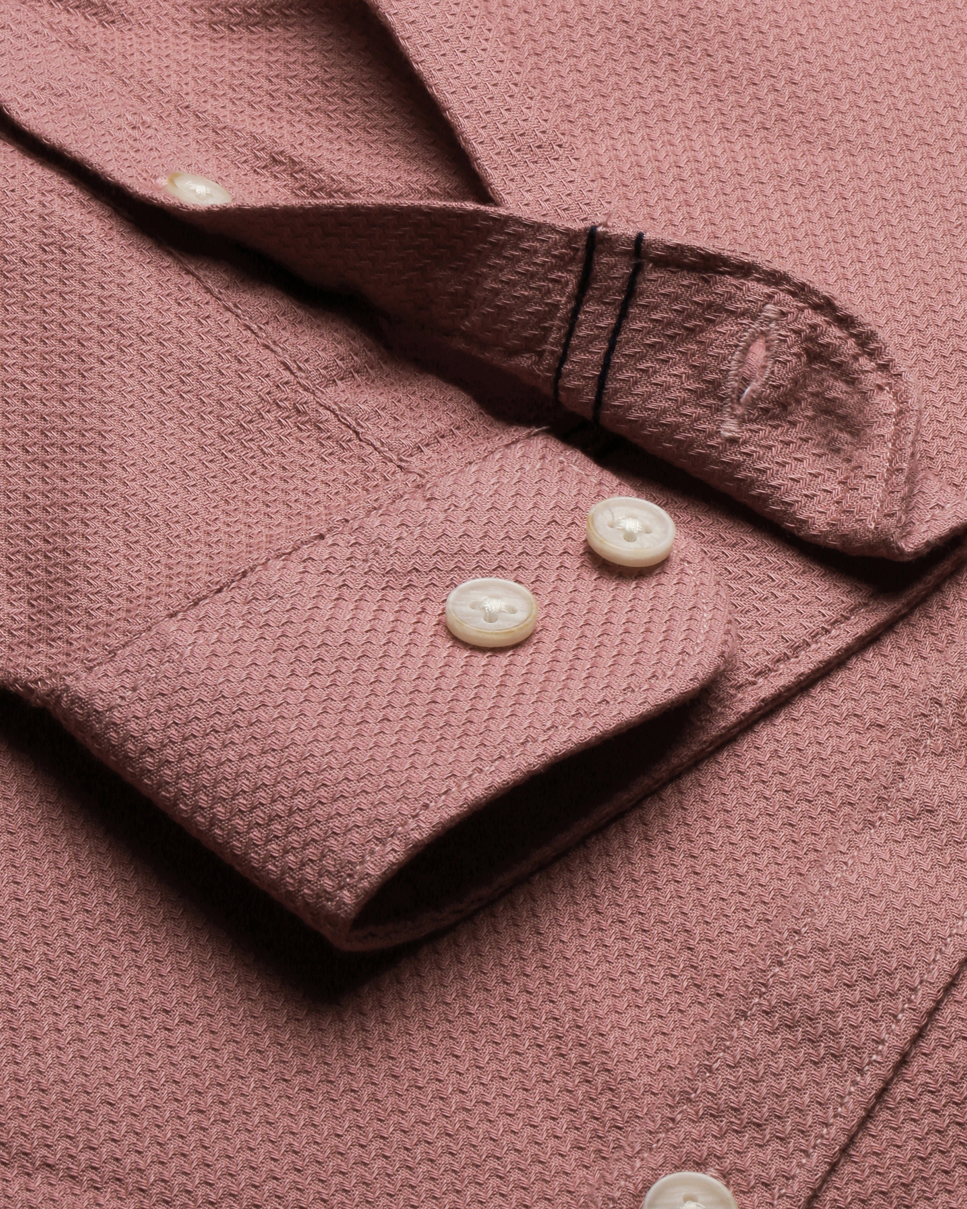 mauve Self Design Dobby Shirt