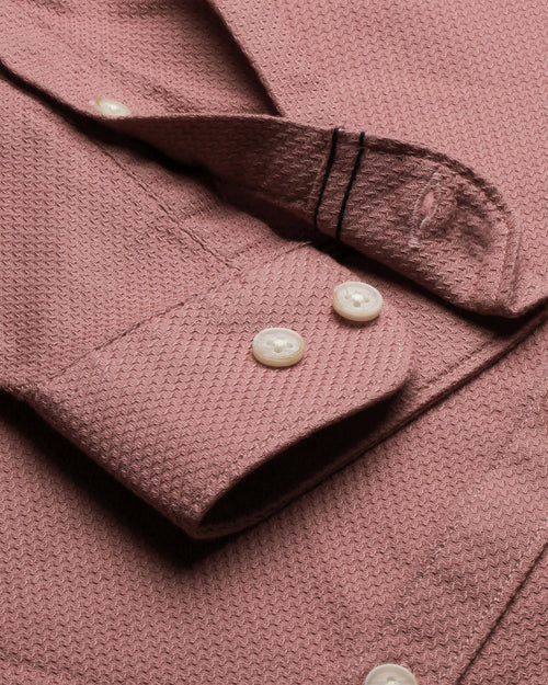 mauve Self Design Dobby Shirt