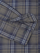 Men Smart Slim Fit Checked Casual Shirt